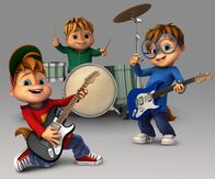 ALVINNN!!! und die Chipmunks – Alvin (li.), Simon (re.) und Theodore sind drei singende Streifenhörnchen, die bei ihrem Adoptivvater Dave leben.