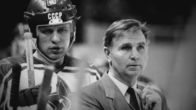 Red Army – Wjatscheslaw Alexandrowitsch Fetissow mit Trainer Wiktor Tichonow (r.)