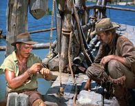 Barquero – Travis (Lee Van Cleef, l.); Phil (Forrest Tucker, r.)