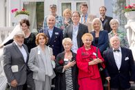 FilmMittwoch im Ersten: Altersglühen - Speed Dating für Senioren – v.l.n.r.: Johann Schäfer (Mario Adorf), Maria Koppel (Senta Berger), Christa Nausch (Brigitte Janner), Leni Faupel (Gisela Keiner), Hartmut Göttsche (Jochen Stern)