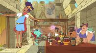 Krapopolis – v.li.: Tyrannis, Hippocampus, Deliria, Shlub, Stupendous