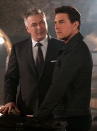 Mission: Impossible - Fallout – Alec Baldwin (Alan Hunley), Tom Cruise (Ethan Hunt).