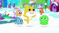 Baby Sharks große Show – L-R: Goldie, Hank, Baby Shark, William, Vola