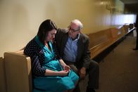 True Nightmares – Choir Director (John Combs) comforts Pricilla (Naomi Murden).