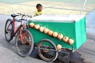 Verrückt nach Meer – Impression Straßenstand mit Kind und Kokosnuss in Costa Rica