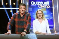 Quizduell-Olymp – Die Kandidat:innen des Teams "Bergdoktor": Der Schauspieler Hans Sigl (r.) und die Schauspielerin Natalie O'Hara (l.).