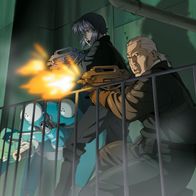 Ghost in the Shell 2.0 – Motoko Kusangi (l.); Batou (r.)