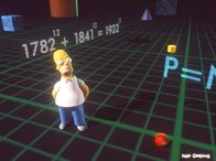 Die Simpsons – Um Selma und Patty auszuweichen, hat Homer sich in die Dritte Dimension verirrt.