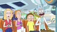 Rick and Morty – Vorne, l-r: Beth, Summer, Morty, Rick