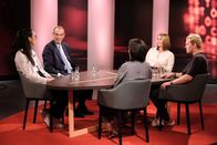 Stöckl. – Manuela Zinsberger, Heinz Faßmann, Barbara Stöckl, Leon Löwentraut, Nina Horowitz.