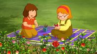 Lauras Stern – Laura und ihre Freundin Sophie haben im Garten einen kleinen Baumsprößling gepflanzt.