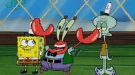SpongeBob Schwammkopf – L-R: SpongeBob, Mr. Krabs, Squidward