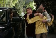 Malcolm mittendrin – Von links: Lois (Jane Kaczmarek), Hal (Bryan Cranston), Dewey (Erik Per Sullivan) und Reese (Justin Berfield)
