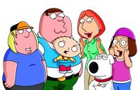 Family Guy – ITALIA 1 - 1A TV NELLA FOTO: IL CAST - DA SINISTRA: CHRIS, PETER, STEWIE, LOIS, BRIAN E MEG