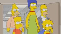 Die Simpsons – (v.l.n.r.) Grampa; Bart; Marge; Homer; Lisa