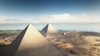 Terra X: Eine kurze Geschichte über... – Die Cheops-Pyramide ist 146 Meter hoch. Weltrekord für vier Jahrtausende. Einst war sie mit polierten Kalksteinplatten verkleidet, ihre Spitze war vermutlich aus Gold.