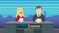 American Dad! – L-R: Francine, Greg