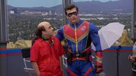 Danger Force – L-R: Schwoz (Michael D. Cohen), Ray Manchester / Captain Man (Cooper Barnes)