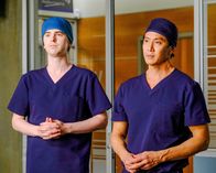 The Good Doctor – L-R: Dr. Shaun Murphy (Freddie Highmore) and Dr. Alex Park (Will Yun Lee)