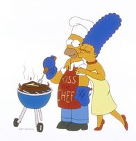 Die Simpsons – (9. Staffel) - Marge (r.) macht sich andauernd Sorgen um Homer (l.).