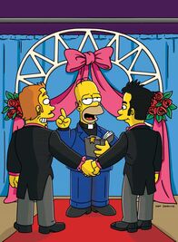 Die Simpsons – Homer (M.) beschließt Priester zu werden, um gleichgeschlechtliche Eheschließungen durchzuführen ...