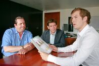 Die Rosenheim-Cops – (v.li.) Andreas Giebel (Florian Prantl), Tom Mikulla (Christian Lind), Stefan Murr (Stefan Ohlmüller).