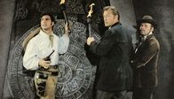 Die Pyramide des Sonnengottes – Von links: Graf Alfonso di Rodriganda y Sevilla (Gérard Barray), Dr. Karl Sternau (Lex Barker) und Andreas Hasenpfeffer (Ralf Wolter).