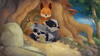 Mama Fuchs und Papa Dachs – Die Zwillinge und Rosie erkunden einen geheimnisvollen Tunnel.