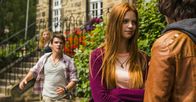 Ostwind 2 – Sams Lederjacke! - an Milan: Marvin Linke, Hanna Binke, Amber Bongard (im Hintergrund), Jannis Niewöhner (seitlicher Bildrand)