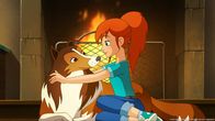 Lassie – Zoe bedankt sich bei ihrer Hündin Lassie, der sie es zu verdanken hat, dass sie und Harvey im Schneegestöber wieder nach Hause gefunden haben.