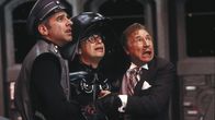 Mel Brooks' Spaceballs – Spaceballs Erfahren Angst und Schrecken, statt dies zu verbreiten: George Wyner als Colonel Sandfurz, Rick Moranis als Lord Helmchen, Mel Brooks als Präsident Skroob / Yogurt Copyright: SRF/1987 METRO-GOLDWYN-MAYER STUDIOS INC.