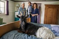 Zimmer mit Stall – Die Ziege macht das Gästezimmer wieder zum Stall: Wirtin Sophie (Aglaia Szyszkowitz, li.), ihre Freundin Verena (Regula Grauwiller) und Jan (Alexander Beyer) staunen über den Gast im Bett.