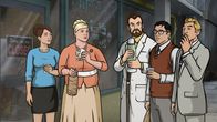 Archer – v.l.n.r.) Cheryl Tunt; Pam Poovey; Doctor Krieger; Cyril Figgis; Ray Gillette