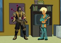 Drawn Together – L-R: Scorpion, Xandir P. Wifflebottom