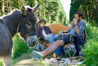 12 Tage Sommer – Von links: Esel Maria (Lore), Felix (Yoran Leicher ) und Marcel (Mehdi Nebbou).