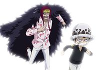 One Piece – Corazon (l.); Trafalgar D. Law (r.)