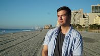 When Sharks Attack - Hai-Alarm – Victim, Jordon Garofalo, on the beach.(National Geographic/Karen Sloan)