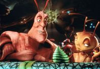 Antz – Der tapfere Arbeiter Z (re.) und sein Freud, der Krieger Chip, entspannen sich nach Feierabend bei einem Maß Blattlausbier.