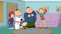 Family Guy – (v.l.n.r.) Meg Griffin; Brian Griffin; Chris Griffin; Stewie Griffin; Peter Griffin; Lois Griffin