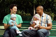 Scrubs - Die Anfänger – (v.li.) Zach Braff (John 'J.D.' Dorian), Donald Faison (Chris Turk).