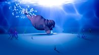 Wissper – Wissper - Der perfekte Pinguin-Stein - Ein Hilferuf führt Wissper und Peggy in die Eiswelt. Pinguin Pablo hat sich am Flügel verletzt. Dabei müsste er doch dringend einen Stein für seine Freundin Paula suchen. Die anderen Pinguine und Walross Wilma helfen Peggy und Wissper bei der Suche nach einem Stein. Doch der richtige ist nicht dabei. Pablo möchte selbst nach dem perfekten Pinguin-Stein suchen, aber vorher muss sich jemand um seinen verletzten Flügel kümmern. Foto: ORF/STUDIO 100 MEDIA. Veröffentlichung honorarfrei nur für redaktionelle Berichterstattung in Sendungszusammenhang und mit Copyrightangabe. Kontakt: foto@orf.at