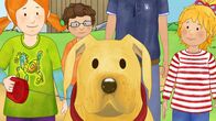 Meine Freundin Conni – Anna, Simon und Conni freuen sich über den Hundebesuch in ihrem Kindergarten.