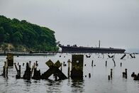 Lost Places – Die Mallows bay, maryland usa the ghost fleet of mallows bay, eine Sammlung historischer Schiffswracks auf dem Potomac River.