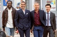 Monsieur Claude 2 – Die vier Schwiegersöhne des Monsieur Claude (v. li. n. re.): Charles (Noom Diawara), David (Ary Abittan), Rachid (Medi Sadoun) und Chao (Frédéric Chau).