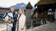 Luzerner Fasnacht – Die beiden Kommentatoren Sämi Deubelbeiss und Fabienne Bamert