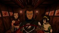 Avatar - Herr der Elemente – L-R: Suki, Sokka, Toph