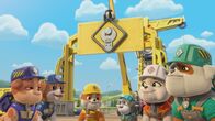 Rubble und Crew – v.li.: Mix, Wheeler, Rubble, Motor, Auntie Crane, Grandpa Gravel