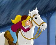 Bibi und Tina – Bibi freut sich auf ihre Ferien auf dem Reiterhof. Tina Martin, die Tochter des Hofbetreibers, und Bibi freunden sich an. Gemeinsam versuchen sie den Reiterhof zu retten.