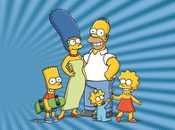 Die Simpsons – (23. Staffel) - Eine ganz besondere Familie: Maggie (vorne), Marge (2.v.l.), Homer (2.v.r.), Bart (l.) und Lisa Simpson (r.) ...