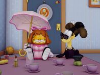 The Garfield Show – John, Drusilla und Minerva schminken Garfield und Odie und verkleiden sie als Damen.